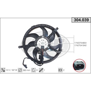 304039  FAN Cond. MINI One/Cooper/Countryman 06-