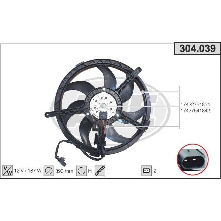 304039  FAN Cond. MINI One/Cooper/Countryman 06-
